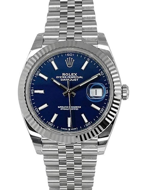 rolex datejust 41 blau jubilee|Rolex Datejust 41mm jubilee bracelet.